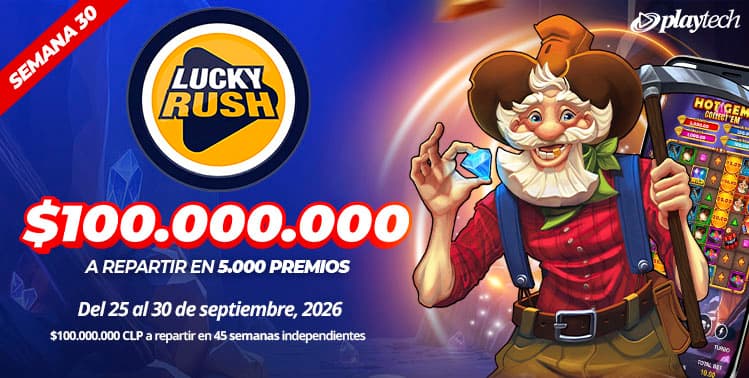Promoción Lucky Rush por Playtech