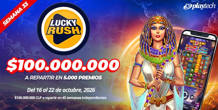 Promoción Lucky Rush por Playtech